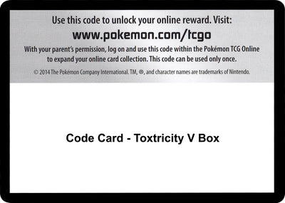 Code Card - Toxtricity V Box (SWSH01: Sword & Shield Base Set)