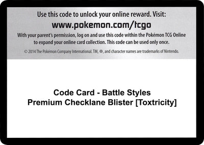 Code Card - Battle Styles Premium Checklane Blister [Toxtricity] (SWSH05: Battle Styles)