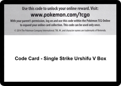 Code Card - Single Strike Urshifu V Box (SWSH05: Battle Styles)