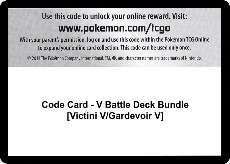 Image for Code Card - V Battle Deck Bundle [Victini V/Gardevoir V] - Pokemon