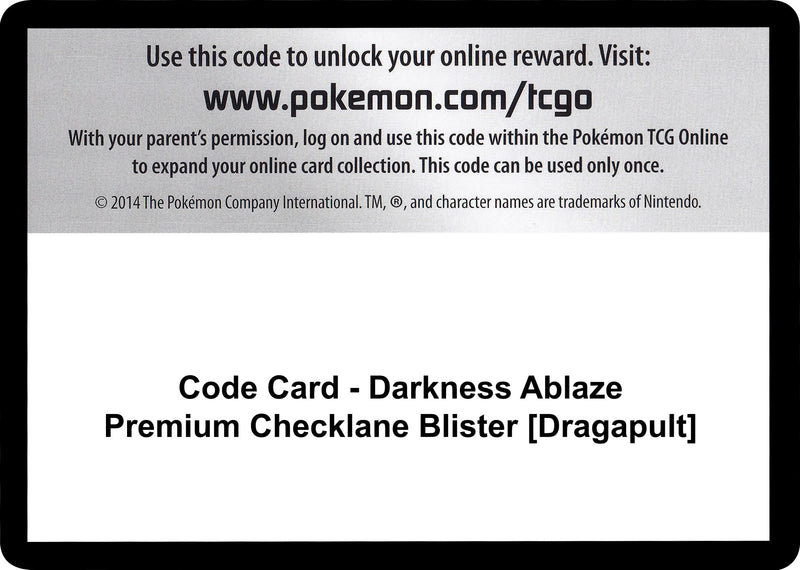 Image for Code Card - Darkness Ablaze Premium Checklane Blister [Dragapult] (SWSH03: Darkness Ablaze) - Pokemon