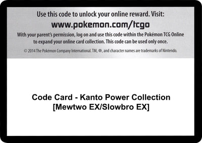 Code Card - Kanto Power Collection [Mewtwo EX/Slowbro EX] (XY - Evolutions) (EVO)