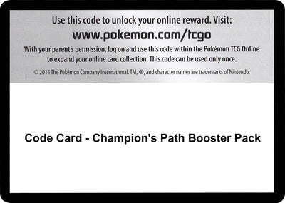 Code Card - Champion's Path Booster Pack