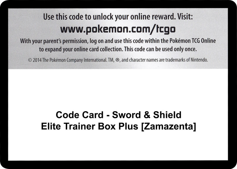 Image for Code Card - Sword & Shield Elite Trainer Box Plus [Zamazenta] (SWSH04: Vivid Voltage) - Pokemon