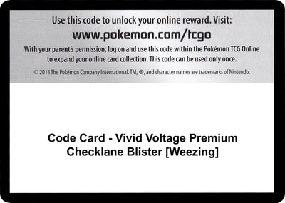 Code Card - Vivid Voltage Premium Checklane Blister [Weezing] (SWSH04: Vivid Voltage)