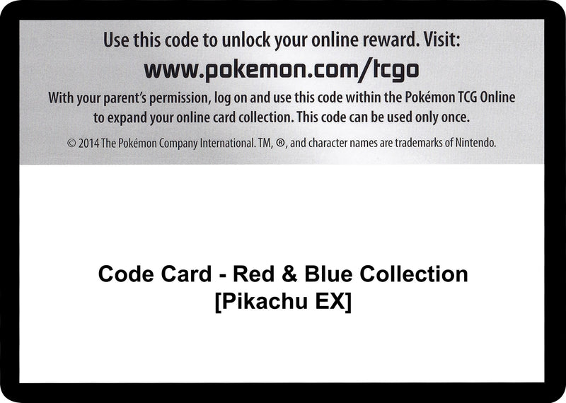 Image for Code Card - Red & Blue Collection [Pikachu EX] - Pokemon