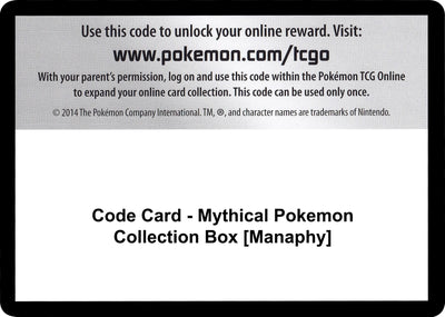 Code Card - Mythical Pokemon Collection Box [Manaphy]