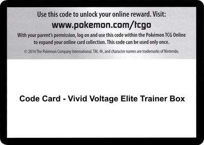 Code Card - Vivid Voltage Elite Trainer Box (SWSH04: Vivid Voltage)