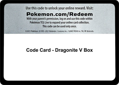 Code Card - Dragonite V Box (SWSH08: Fusion Strike)