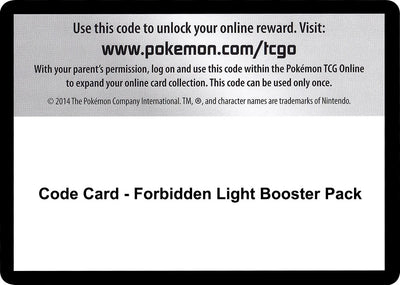 Code Card - Forbidden Light Booster Pack (SM - Forbidden Light)