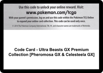 Code Card - Ultra Beasts GX Premium Collection [Pheromosa GX & Celesteela GX] (SM - Crimson Invasion)