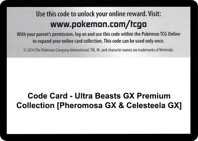 Image for Code Card - Ultra Beasts GX Premium Collection [Pheromosa GX & Celesteela GX] (SM - Crimson Invasion) - Pokemon