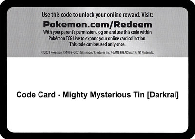 Code Card - Mighty Mysterious Tin [Darkrai]