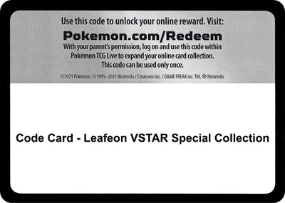 Code Card - Leafeon VSTAR Special Collection (SWSH09: Brilliant Stars)