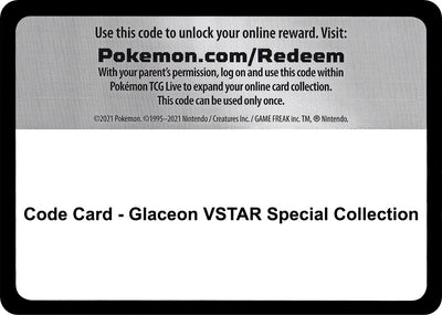 Code Card - Glaceon VSTAR Special Collection (SWSH09: Brilliant Stars)
