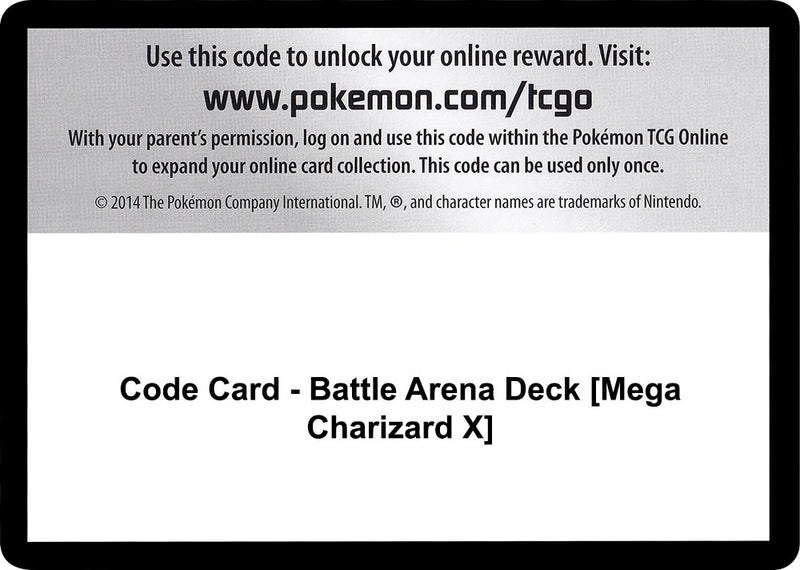 Image for Code Card - Battle Arena Deck [Mega Charizard X] (SM - Celestial Storm) - Pokemon