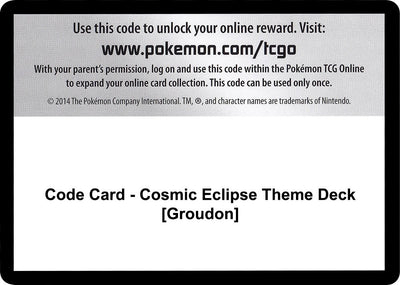 Code Card - Cosmic Eclipse Theme Deck [Groudon] (SM - Cosmic Eclipse)