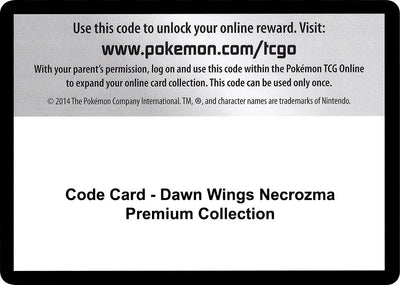 Code Card - Dawn Wings Necrozma Premium Collection (SM - Forbidden Light)