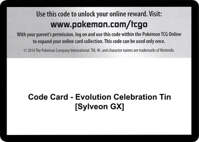 Code Card - Evolution Celebration Tin [Sylveon GX] (SM - Celestial Storm)
