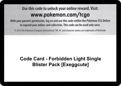 Code Card - Forbidden Light Single Blister Pack [Exeggcute] (SM - Forbidden Light)