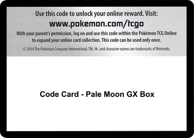 Code Card - Pale Moon GX Box (SM - Unbroken Bonds)