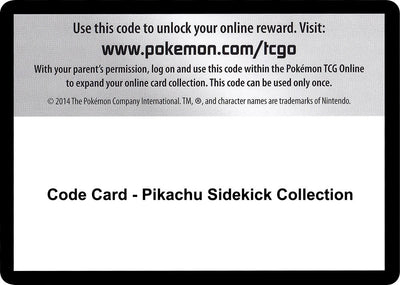 Code Card - Pikachu Sidekick Collection (SM - Crimson Invasion)