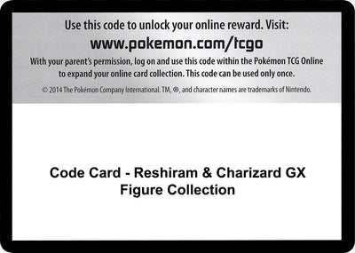 Code Card - Reshiram & Charizard GX Figure Collection (SM - Unbroken Bonds)