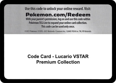 Code Card - Lucario VSTAR Premium Collection