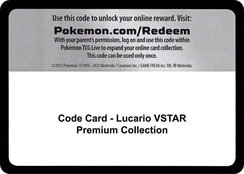 Code Card - Lucario VSTAR Premium Collection