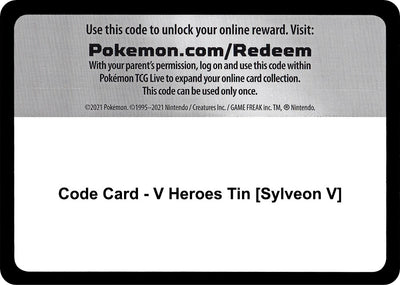 Code Card - V Heroes Tin [Sylveon V]