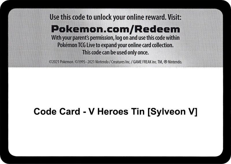 Code Card - V Heroes Tin [Sylveon V]