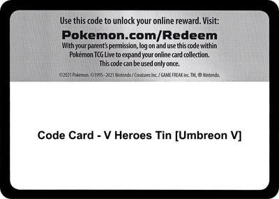 Code Card - V Heroes Tin [Umbreon V]