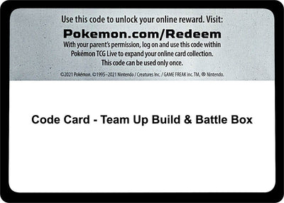 Code Card - Team Up Build & Battle Box (SM - Team Up)