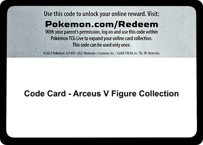 Code Card - Arceus V Figure Collection (SWSH09: Brilliant Stars)