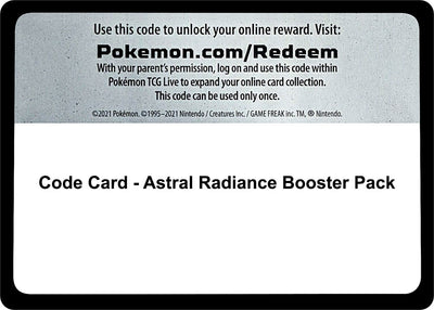 Code Card - Astral Radiance Booster Pack (SWSH10: Astral Radiance)