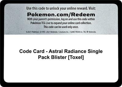 Code Card - Astral Radiance Single Pack Blister [Toxel] (SWSH10: Astral Radiance)