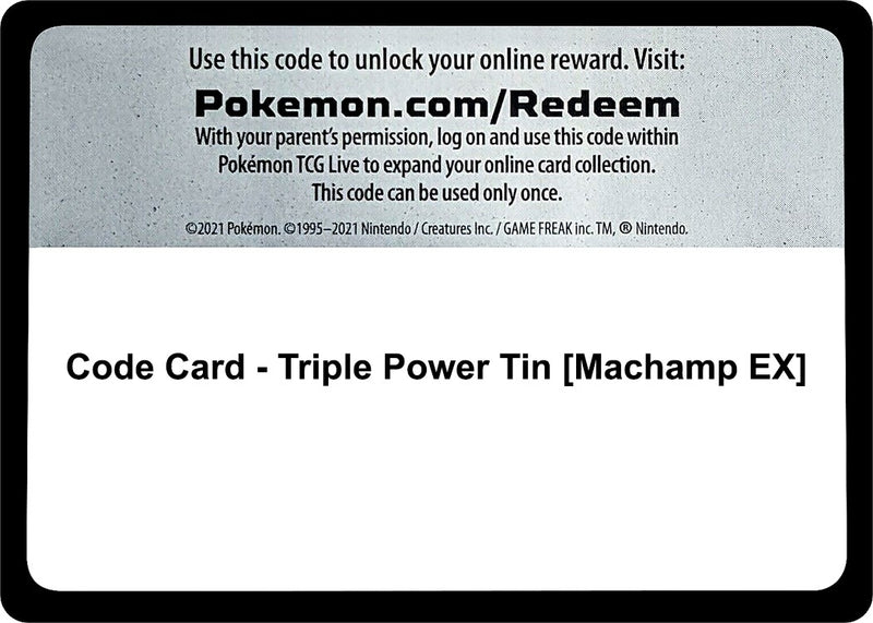 Image for Code Card - Triple Power Tin [Machamp EX] (XY - BREAKpoint) (BKP) - Pokemon