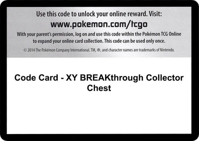 Code Card - XY BREAKthrough Collector Chest (XY - BREAKthrough) (BKT)