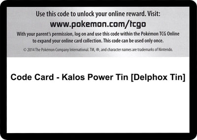 Code Card - Kalos Power Tin [Delphox Tin] (XY - Flashfire) (FLF)
