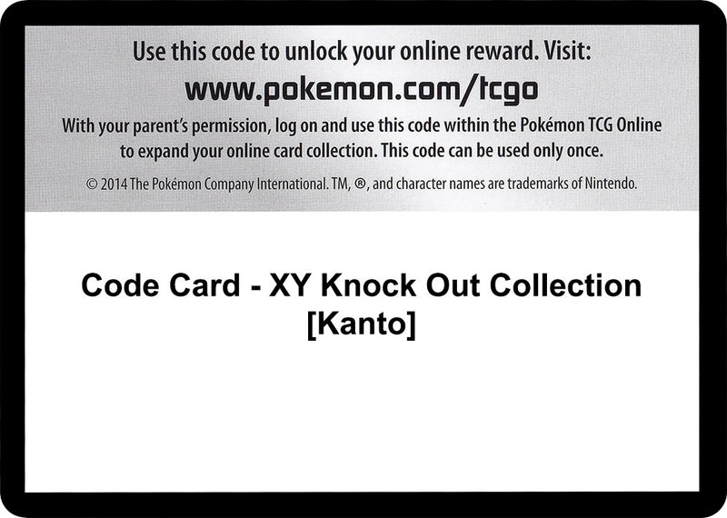 Image for Code Card - XY Knock Out Collection [Kanto] (XY - Furious Fists) (FFI) - Pokemon