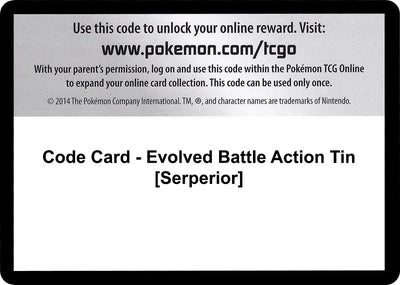 Code Card - Evolved Battle Action Tin [Serperior]