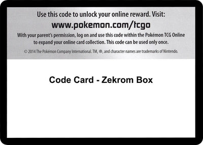 Code Card - Zekrom Box