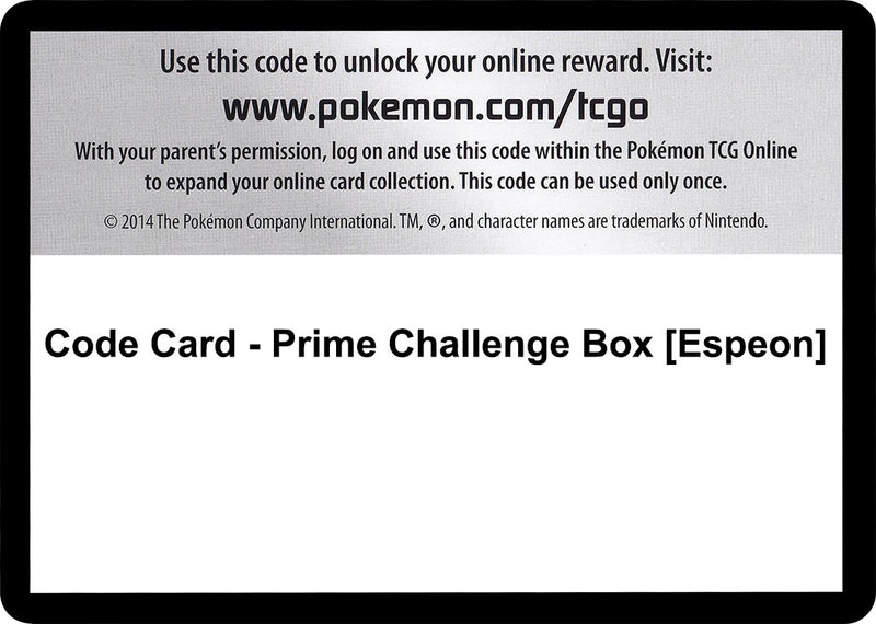 Image for Code Card - Prime Challenge Box [Espeon] (Noble Victories) - Pokemon