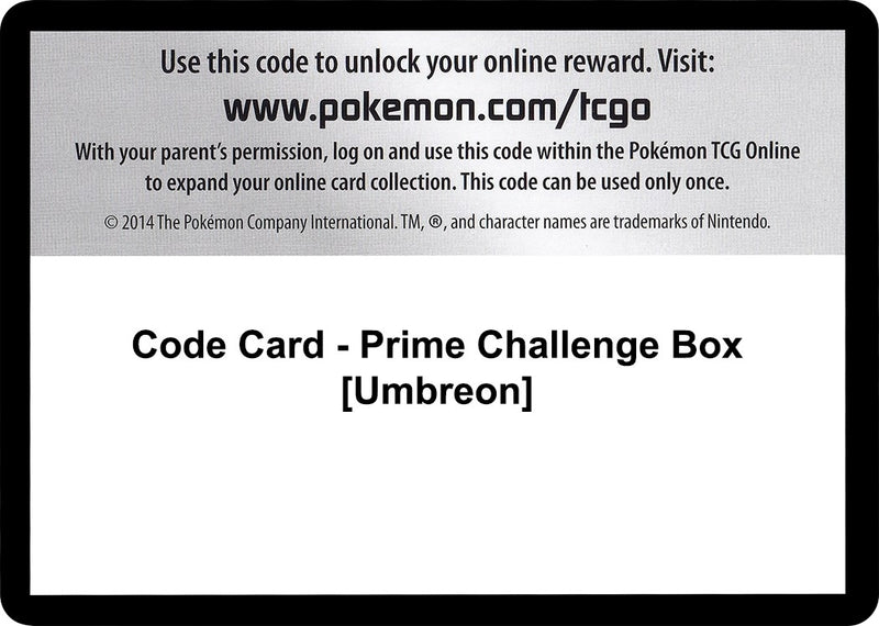 Image for Code Card - Prime Challenge Box [Umbreon] (Noble Victories) - Pokemon