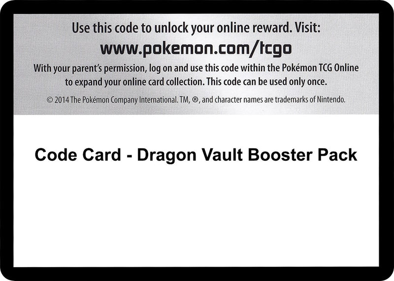 Image for Code Card - Dragon Vault Booster Pack - Pokemon