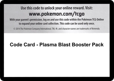 Code Card - Plasma Blast Booster Pack (Plasma Blast)