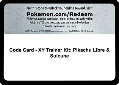 Code Card - XY Trainer Kit: Pikachu Libre & Suicune (XY Trainer Kit: Pikachu Libre & Suicune) (PR)