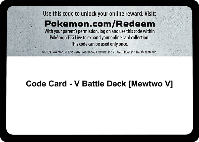 Image for Code Card - V Battle Deck [Mewtwo V] (Pokemon GO) - Pokemon
