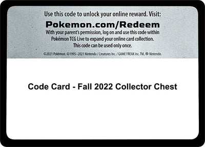 Code Card - Fall 2022 Collector Chest (SWSH12: Silver Tempest)