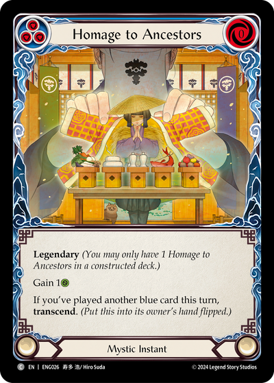 Homage to Ancestors [ENG026] (Part the Mistveil Enigma Blitz Deck)